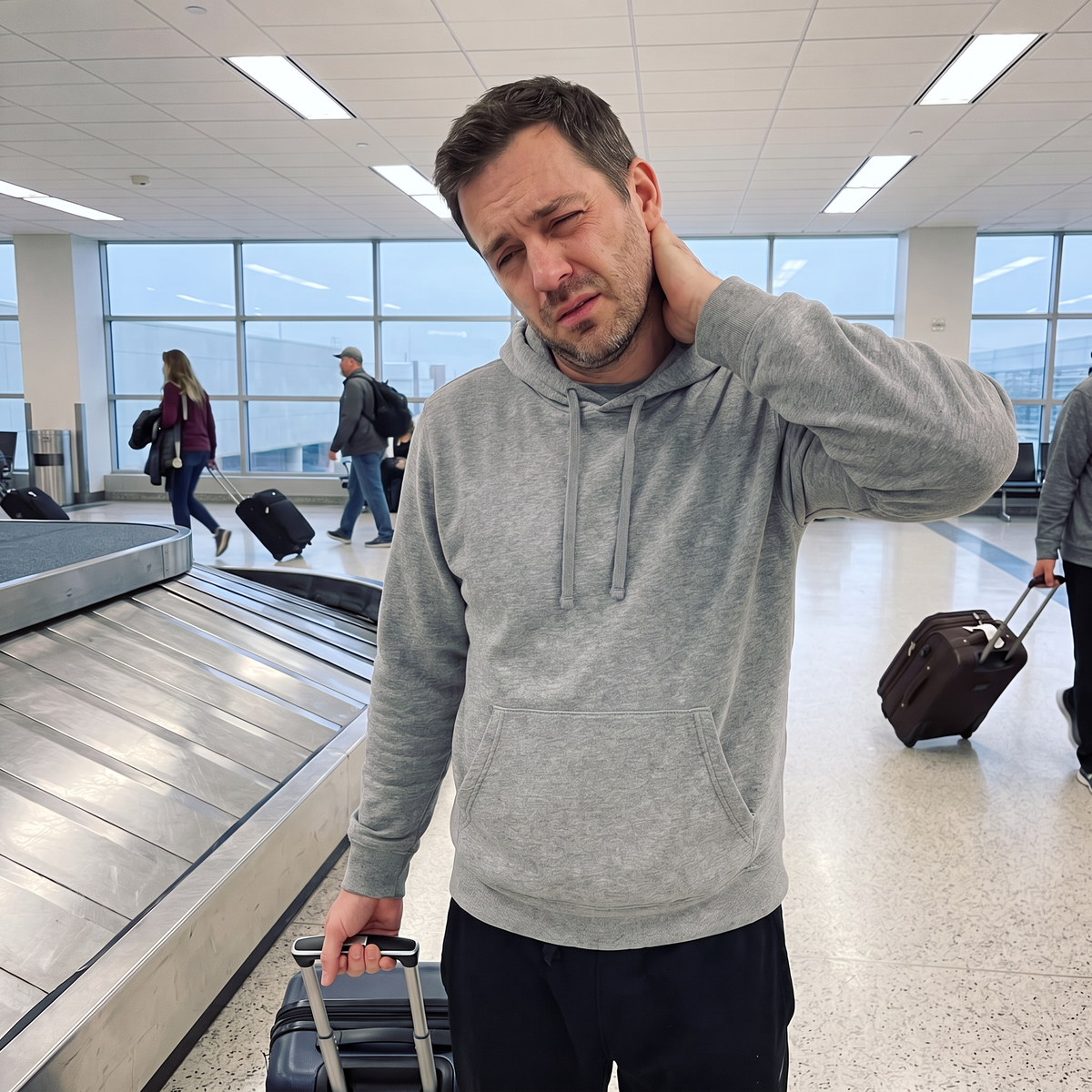 Schmerzfrei schlafen im Sitzen – 3-in-1 Reiseset