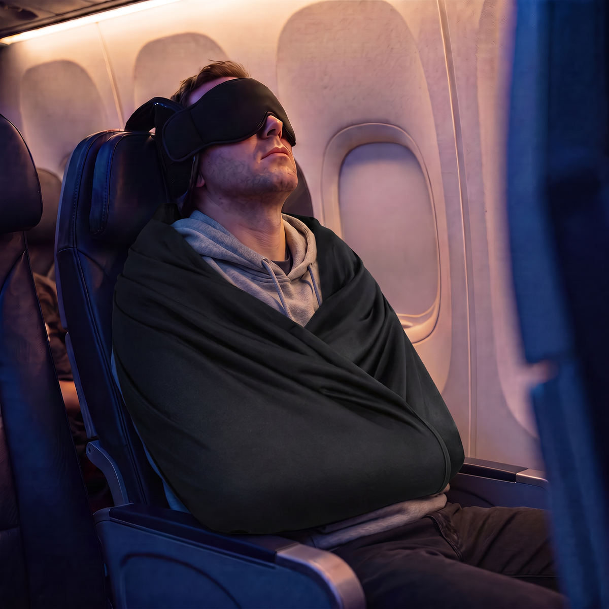 Schmerzfrei schlafen im Sitzen – 3-in-1 Reiseset
