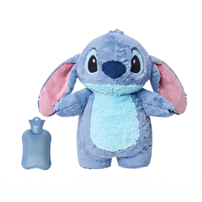 Botella de agua caliente con funda de peluche