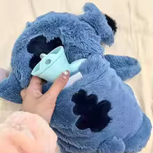 Botella de agua caliente con funda de peluche